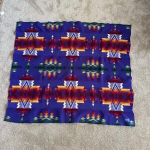 Pendleton Beaver State Chief Joseph Vintage 1960s Wool Reversible Throw Blanket
